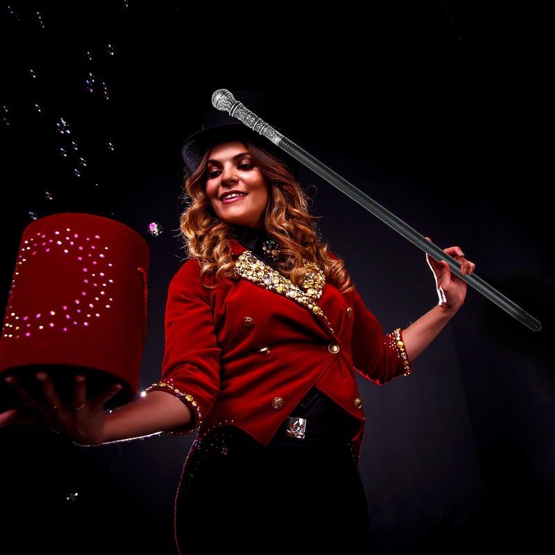 Skeleteen Antique Silver Walking Cane - Elegant Vintage Prop Stick Dress Pimp Canes Costume Accessories for Adults and Kids â€¦ - Image 3